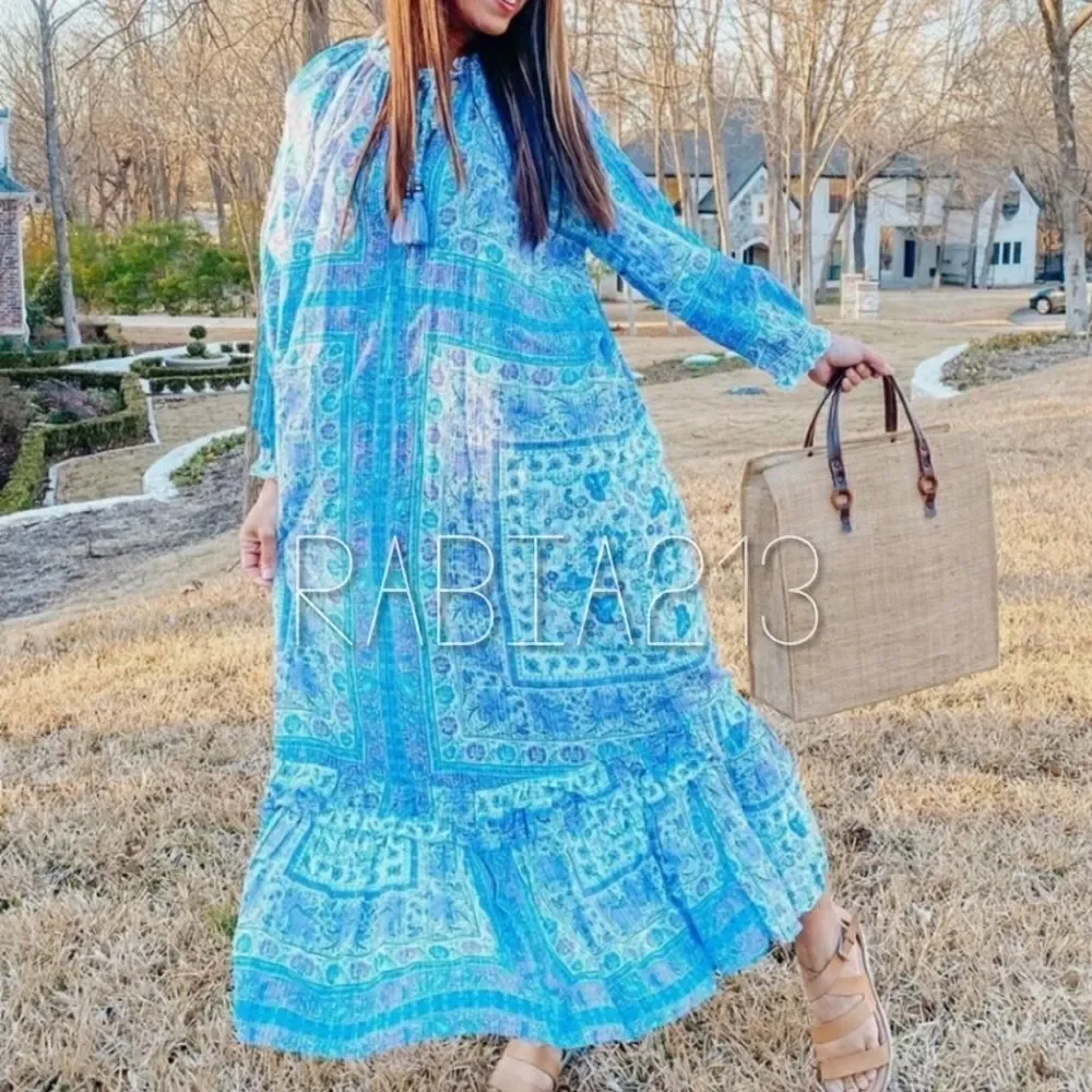 ZARA PRINTED MIDI BOHO DRESS